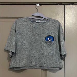 Gray Women’s T-Shirt with XU Blue Blob